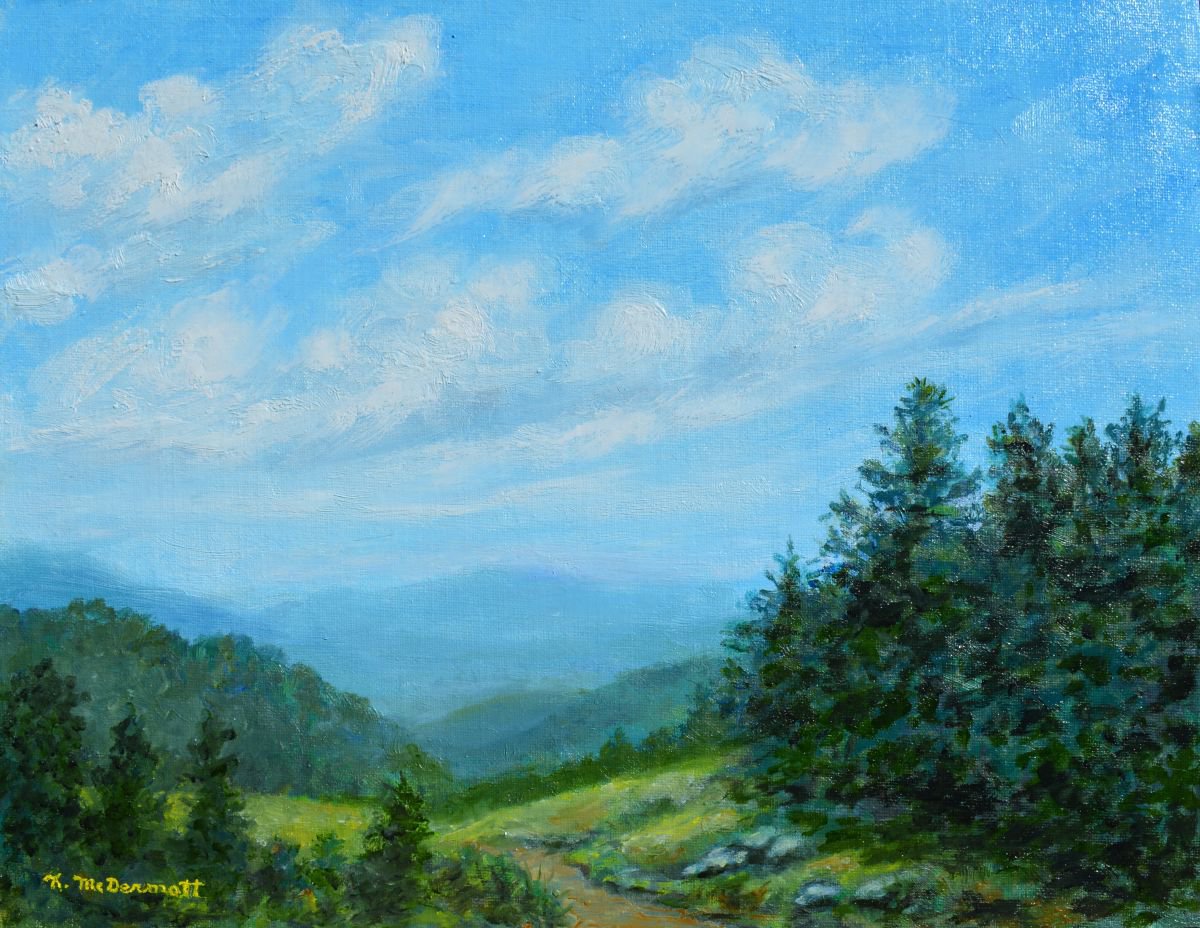 Smokey Mountains Calling Me - 11X14 oil by Kathleen McDermott
