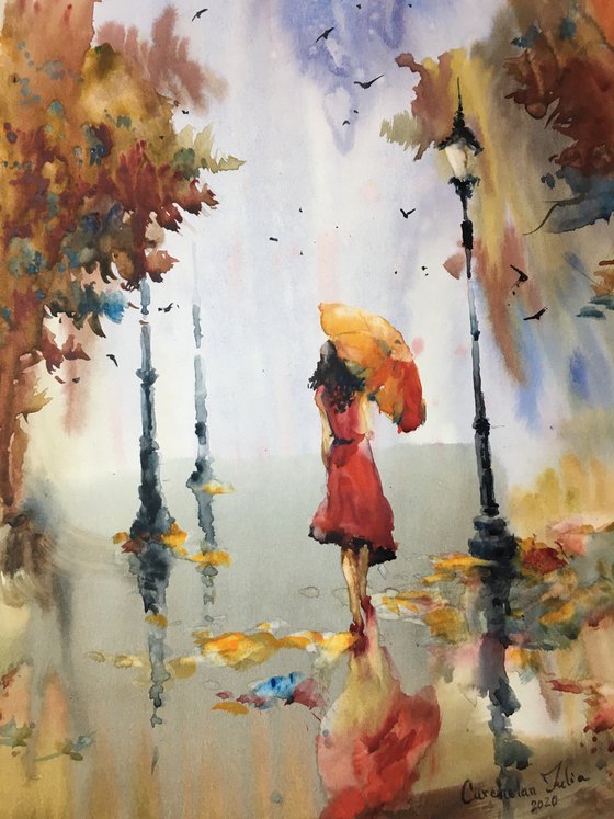 Sold Watercolor “Queen of Autumn”