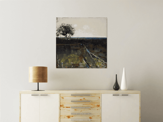 Road to Home 30x30" 76x76cm Contemporary Art by Bo Kravchenko