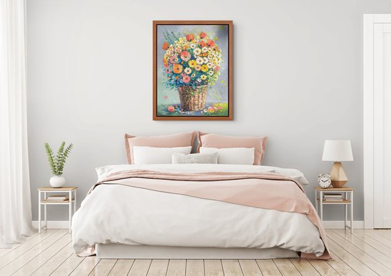 Wildflowers in a Basket