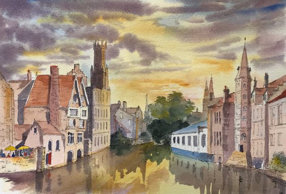 Evening calm in Bruges