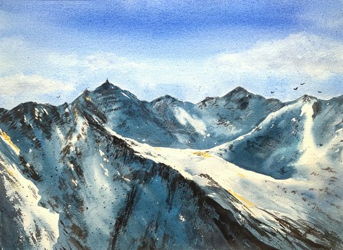 Snowy mountains series / 3 by Anna Zadorozhnaya