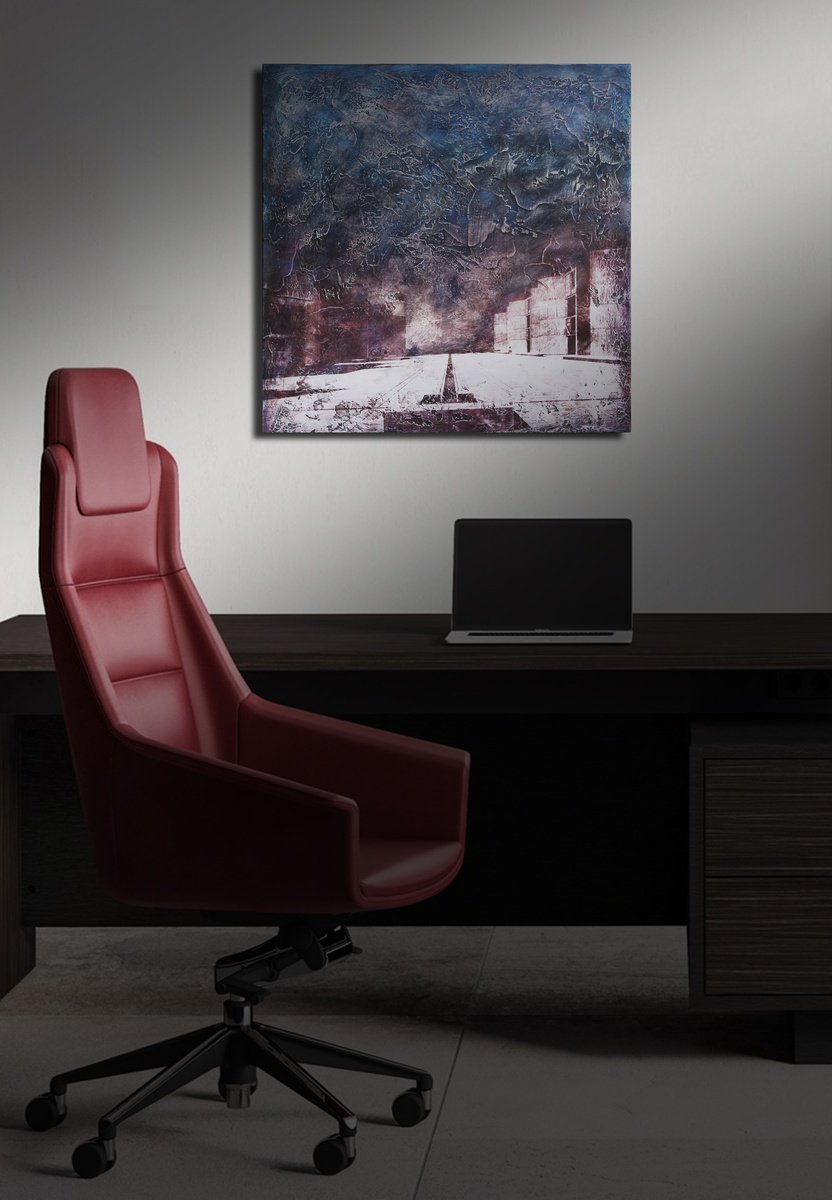 Urban And Pop Cityscapes Painting By Gill Gilberto Borghesi, 24 X 24, Louis Kahn - Salk Institute., Original Artwork