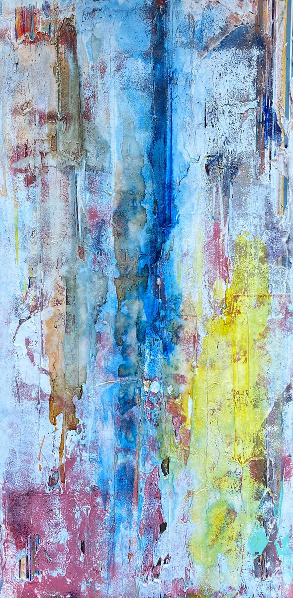 Organic Abstract Painting By Jason Forcier, 24 X 48, Shake That Cake, Original Artwork
