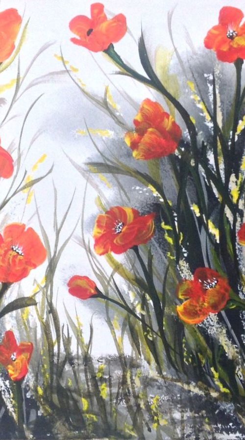 Bright Poppies by Marja Brown