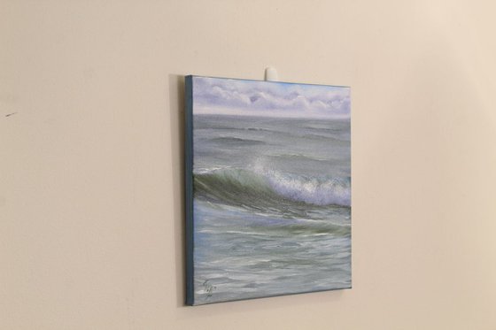 Looking Beyond, seascape oil painting on canvas