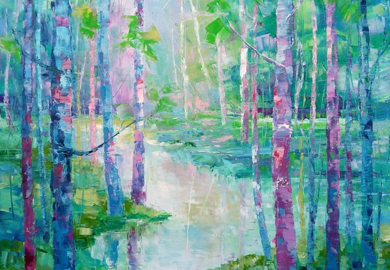 SPRING IS SPEAKING IN BLUE AND PINK