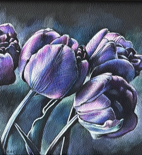 Purple Tulips by Karl Hamilton-Cox