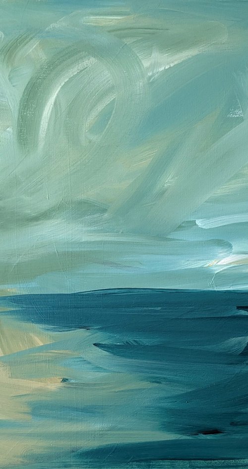 Time Less Hurried, Acrylic on Wood Panel by Margaret Lipsey