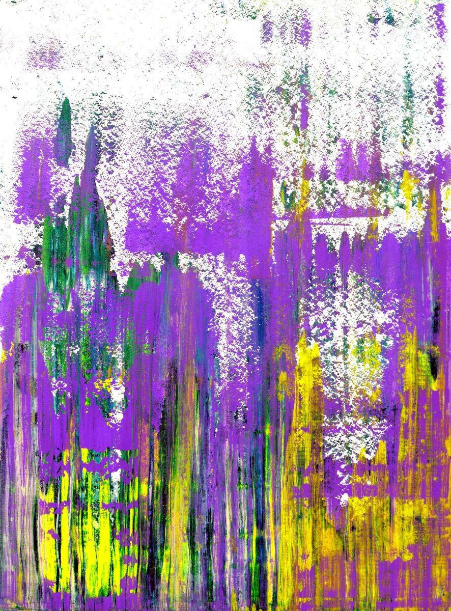 Abstract Acrylic Painting By Sumit Mehndiratta, 22 X 30", Untitled No. 37, Original Artwork