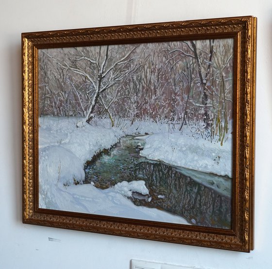 January snow on the Chertanovka River