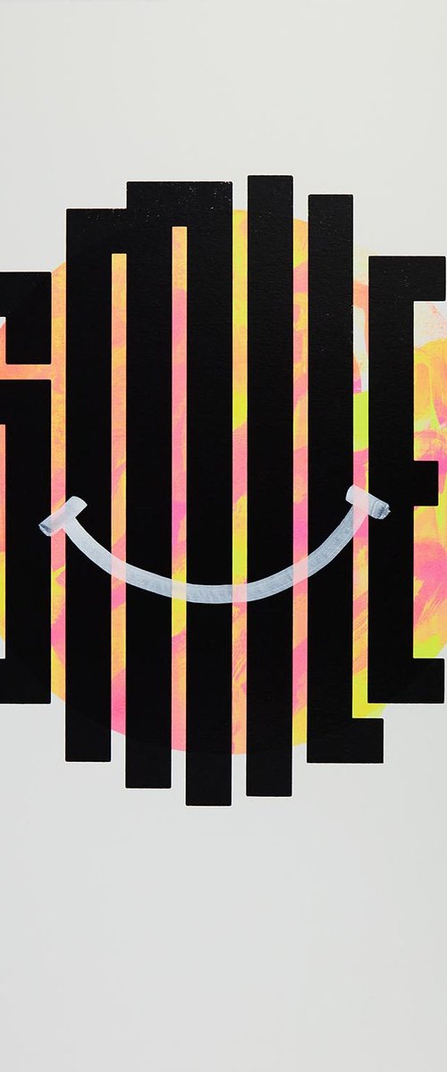 Smile (mono print) by James Kingman