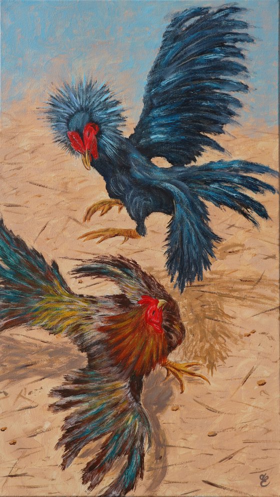 Cockfighting, 40*70