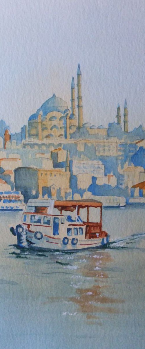 Ferry Across the Bosphorus, Istanbul by David Harmer