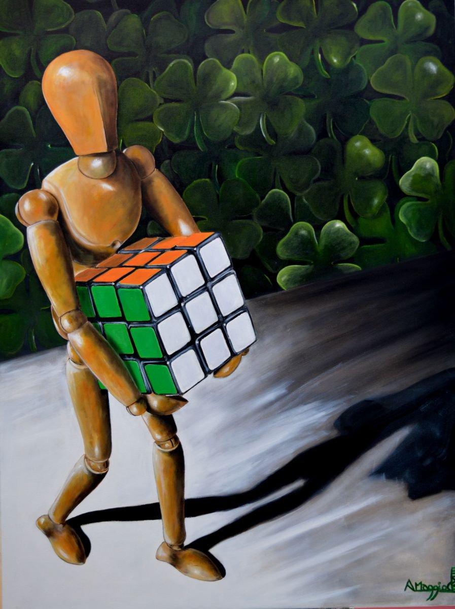 Surrealistic Oil Painting , A Proud Irish Man By Antonio Maggio Carluccio, 36 X 48, Artwork For Sale On Artfinder