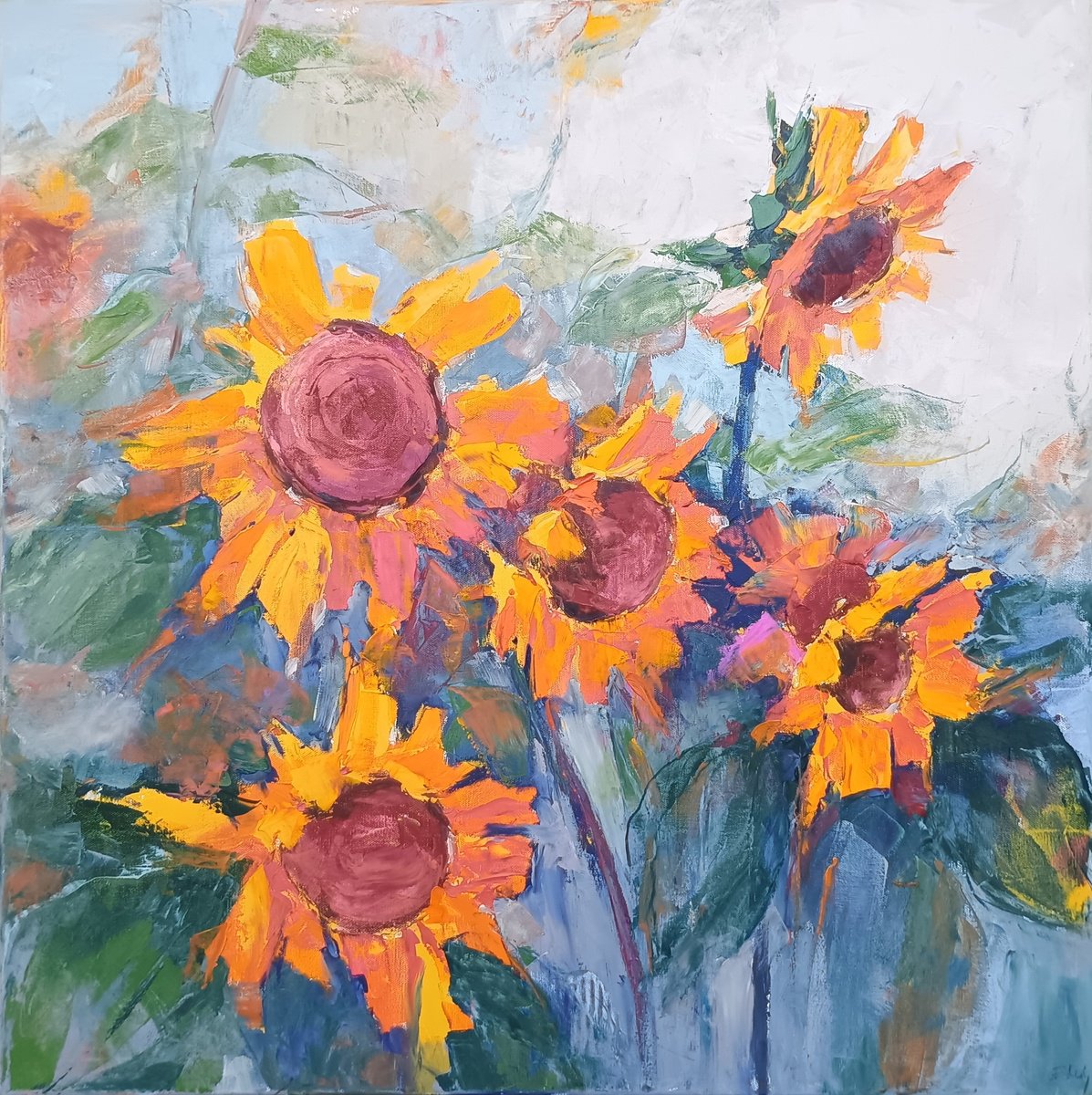 Expressive Oil Painting , Youth By Emilia Milcheva, 31 X 31, Artwork For Sale On Artfinder