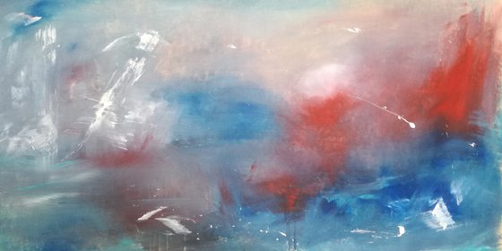 large abstract painting size- 120x60 cm (47,3"x23,7"x1,6") title c629