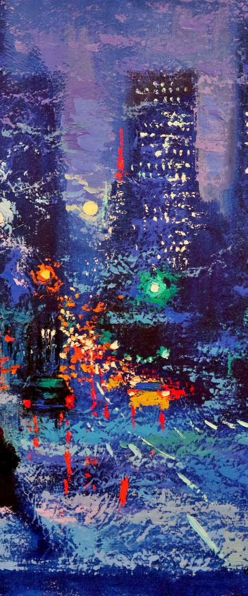 The Moon Over Empire State Building by Chin H Shin