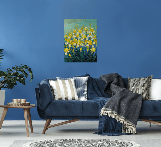 Yellow Irises 60x80cm