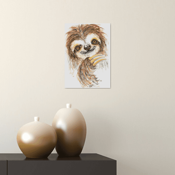 Three toed Sloth portrait