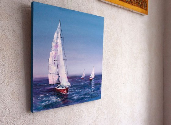 "Sailboat in the sea" landscape