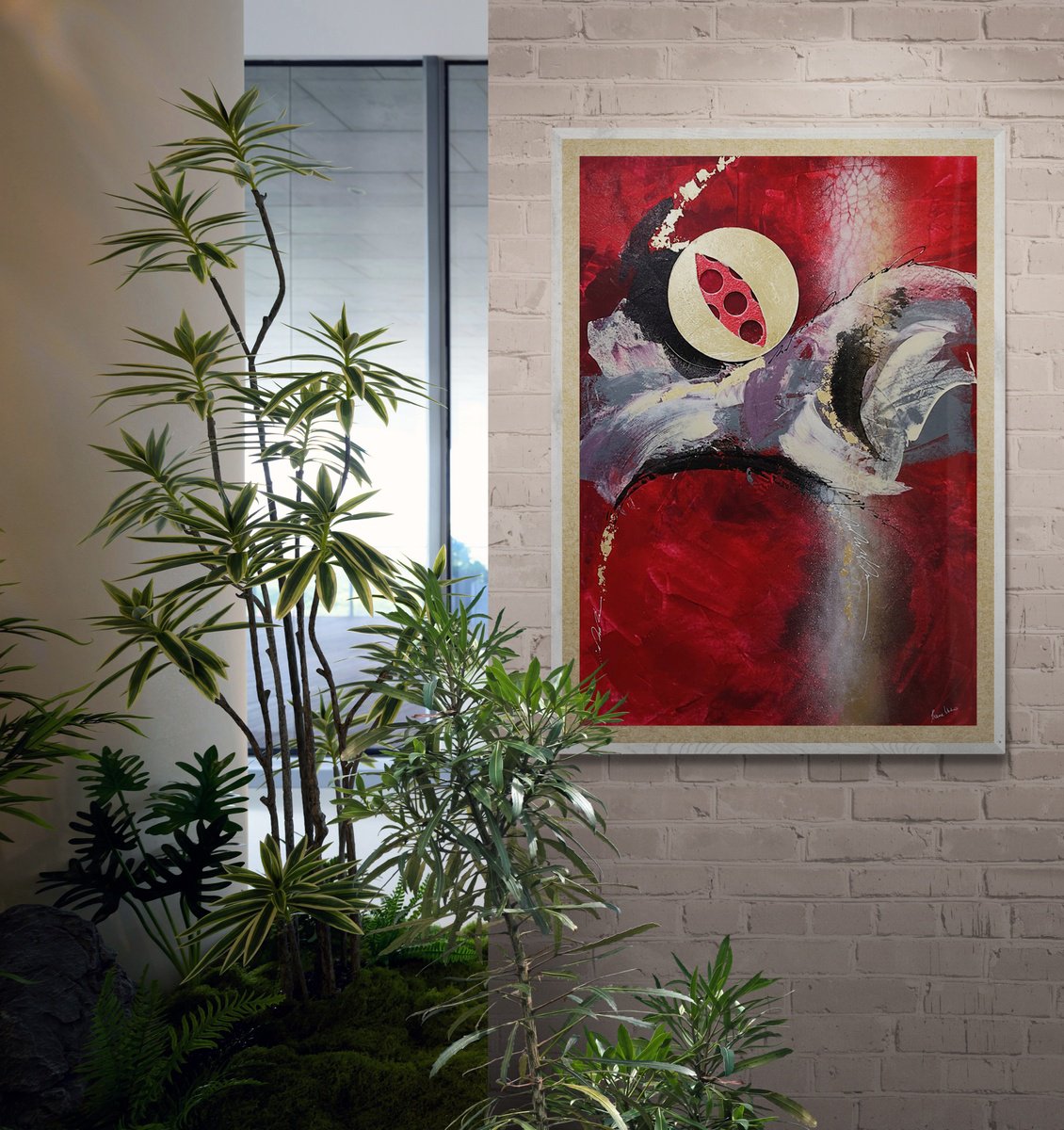 Abstract Drawing By Ivana Urso, 20 X 28, Space For The Universe, Original Artwork