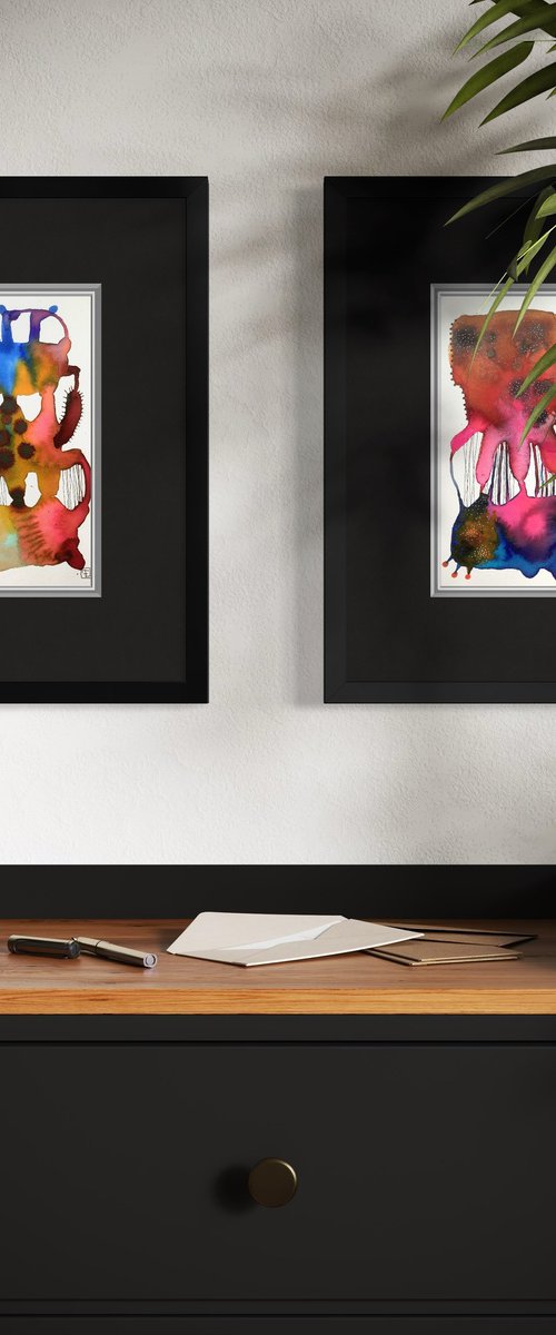 DEUX ABSTRAITS4 by Eva Fialka