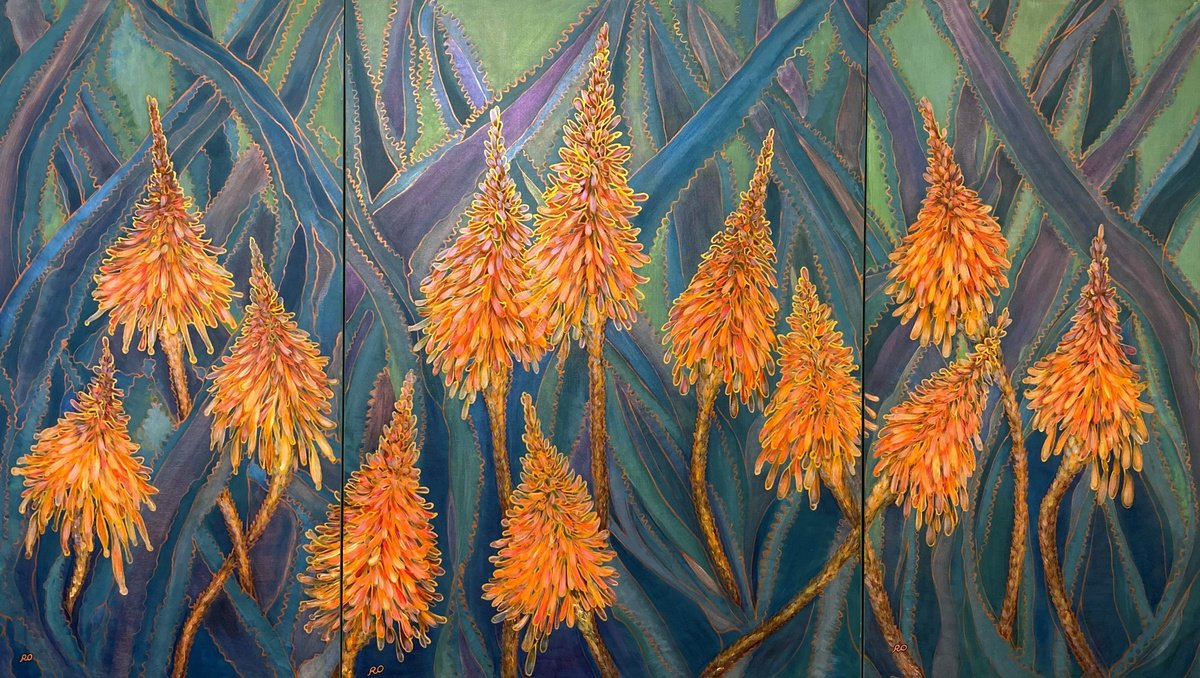  Aloe Vera Bloom By Olga Rokhmanyuk | Roartus, 84 X 48, Artwork For Sale On Artfinder