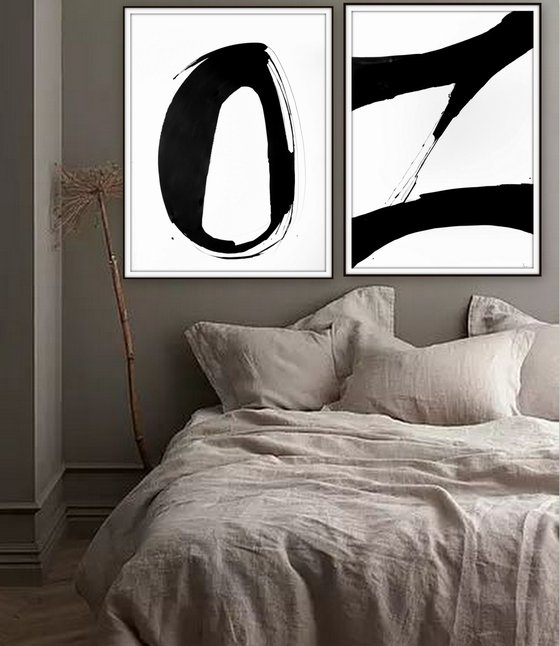 Abstract artwork. Set of 2.