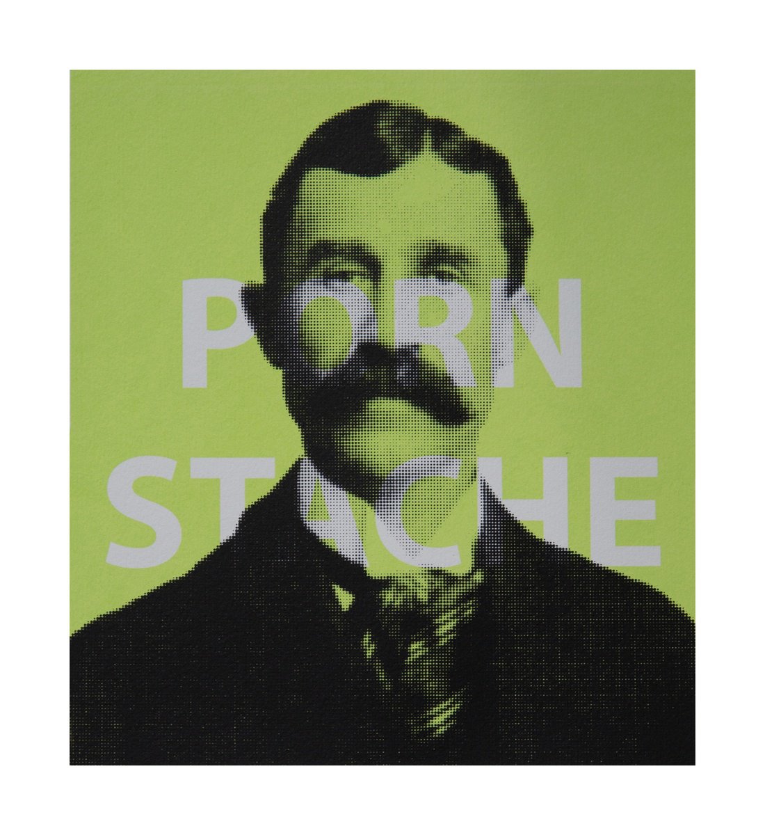 PORN STACHE (Lime Green) by AAWatson