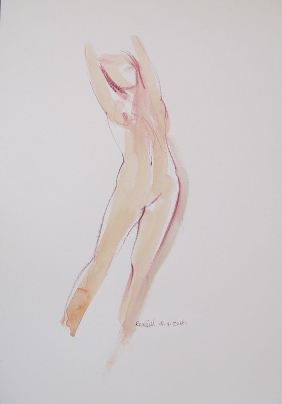 standing female nude