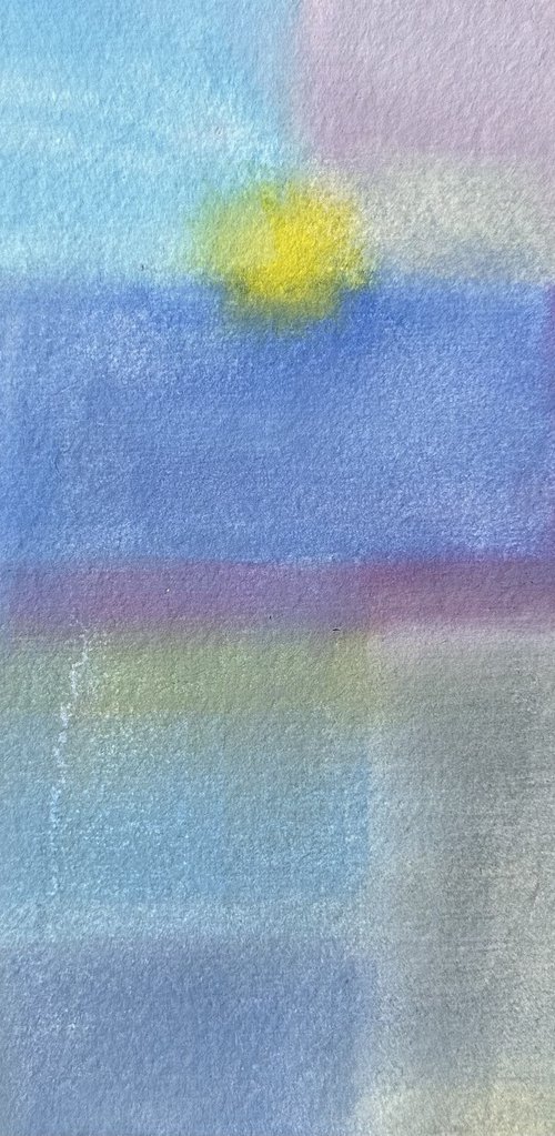 Abstract Rectangles in Blue and Yellow by Catherine Winget