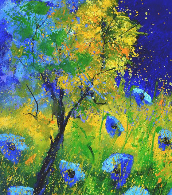 Blue poppies