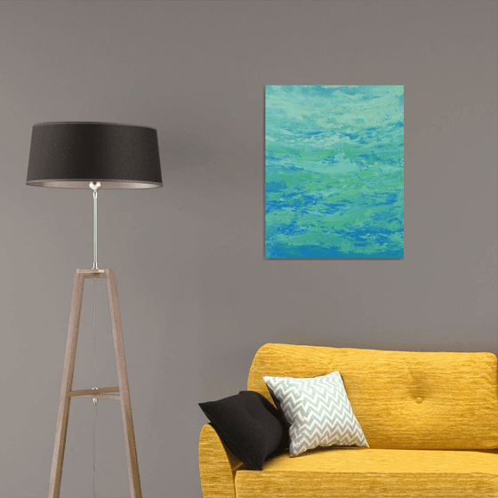 Pastel Waters - Textured Abstract Seascape