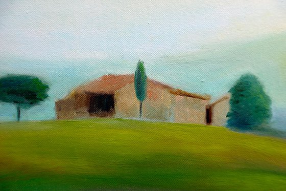 Landscape Oil painting on canvas Tuscany