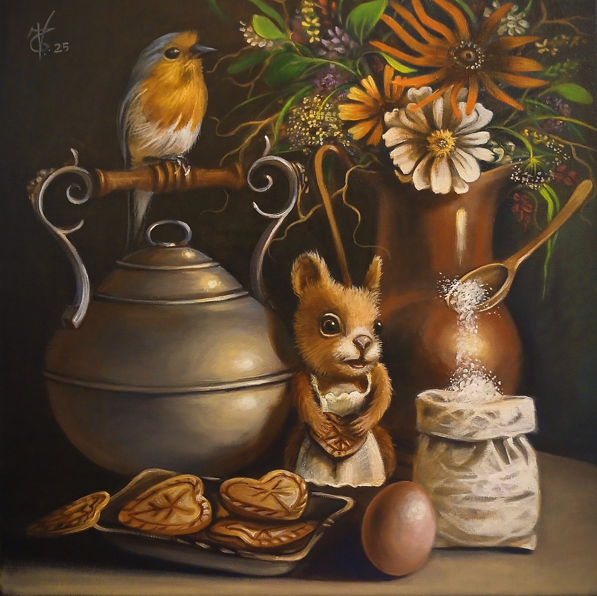 Surrealistic Animal Acrylic Painting By Valentina Toma