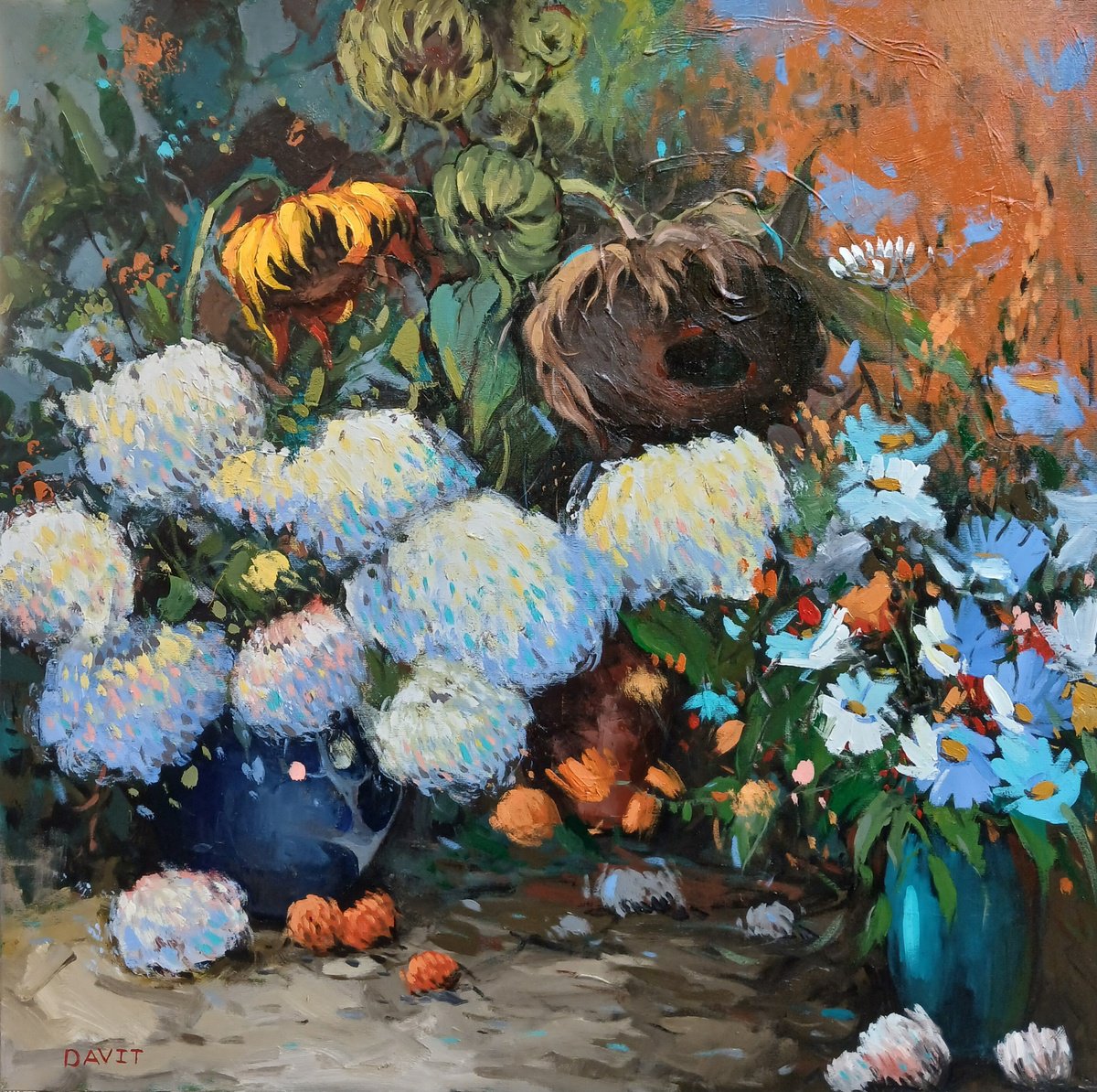 Wild Bloom Symphony By Davit Arstamyan, 31 X 31, Artwork For Sale On Artfinder