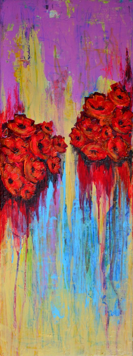 A Little Bit Poppies - Abstract home decor by Misty Lady - M. Nierobisz