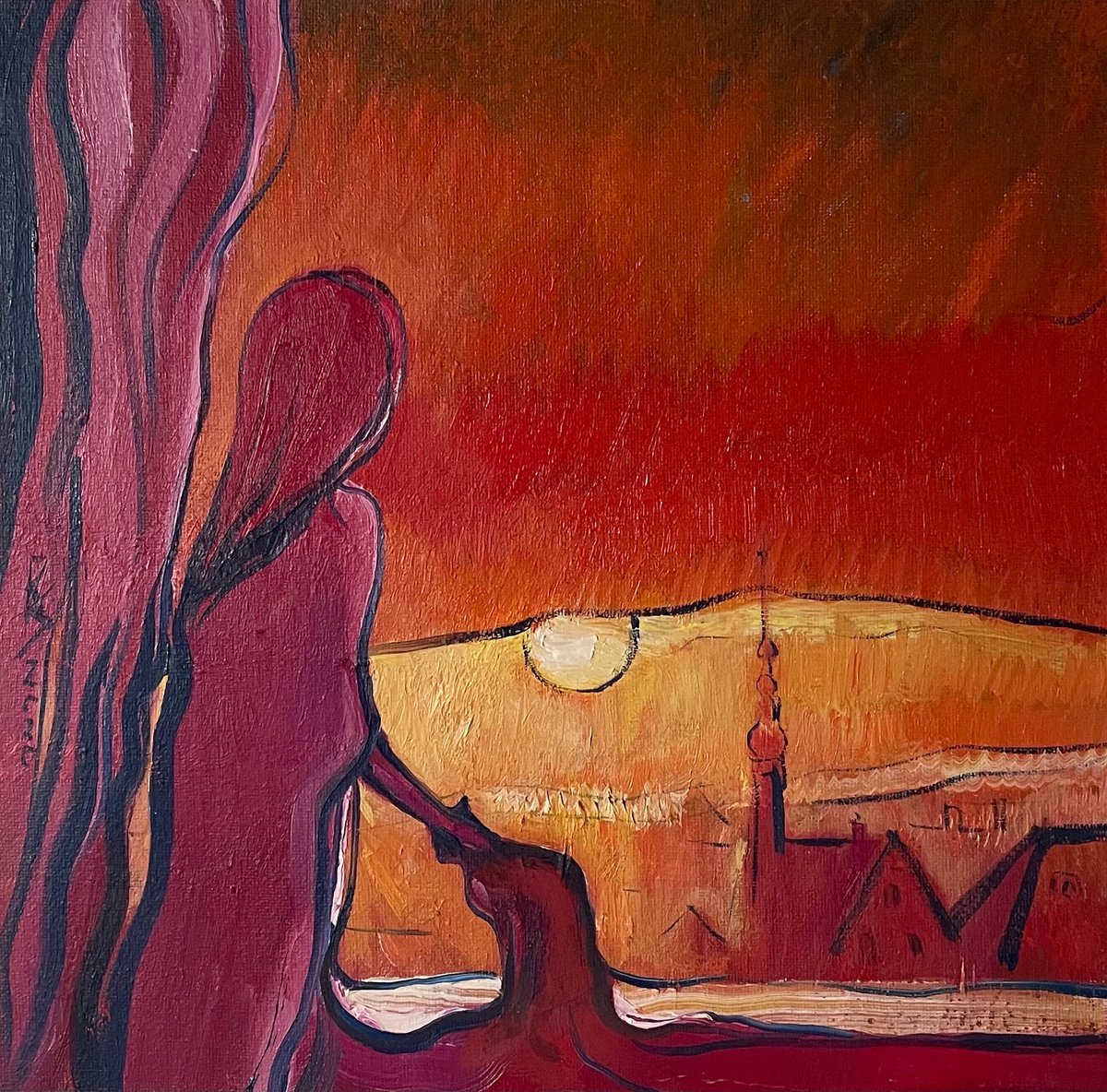 Awaiting By Roman Sleptsuk, 12 X 12, Artwork For Sale On Artfinder