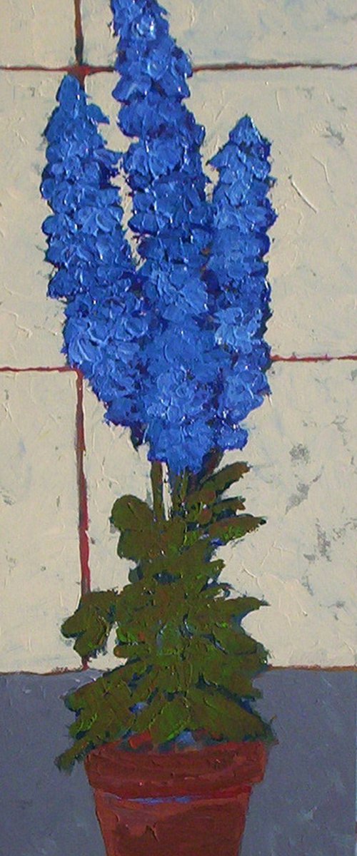 Delphinium Impression by David J Edwards