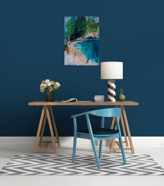 Vibrant Coastal Beach Art