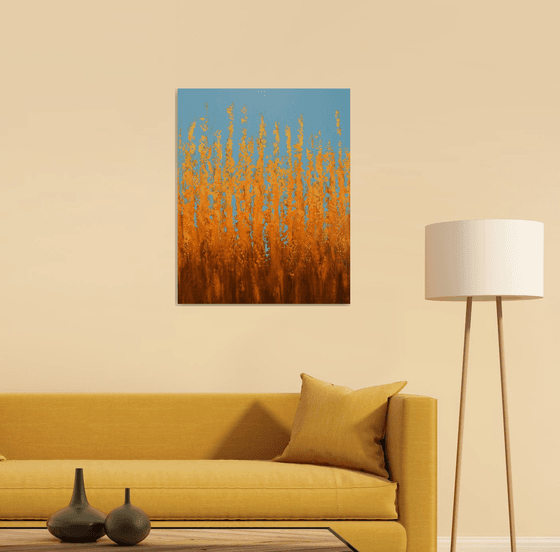 Blue Orange Burst - Color Field