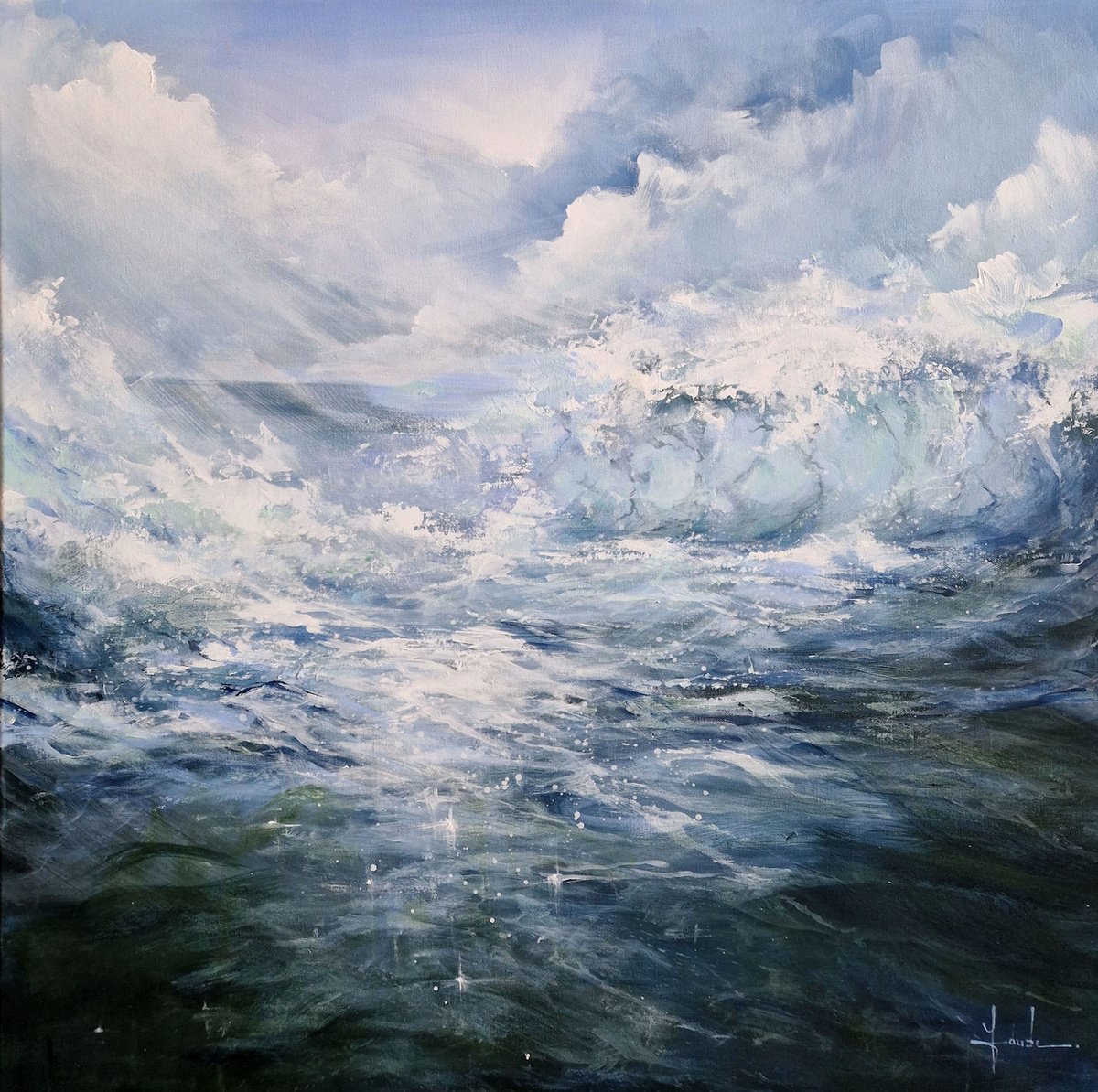  The Sea In Full Voice By Irina Laube, 31 X 31, Artwork For Sale On Artfinder