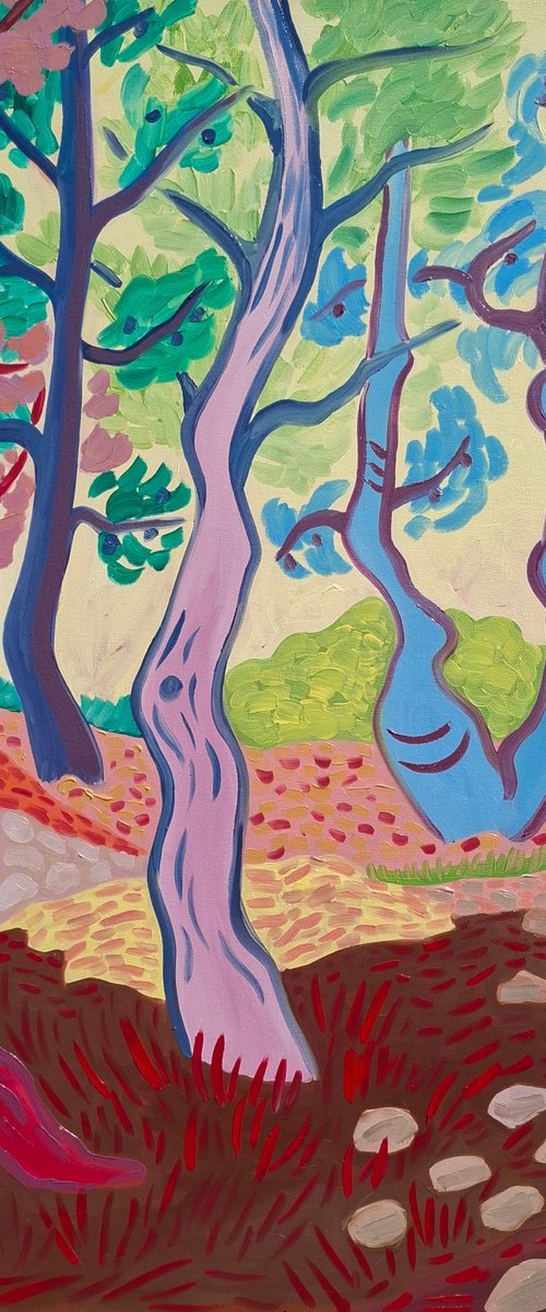 Morning Landscape with Pines by Kirsty Wain