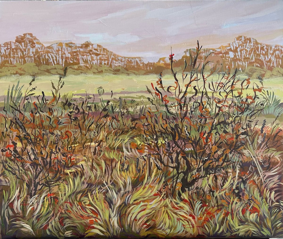 Impressionistic Landscape Acrylic Painting By Gabriele Prismantaite, 24 X 20, It