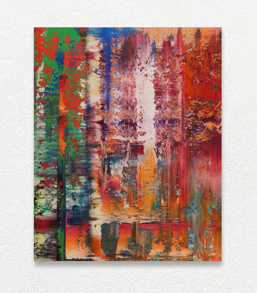 Abstract Oil Painting By Vadim Shamanov, 16 X 20", Facets Of Perception, Original Artwork