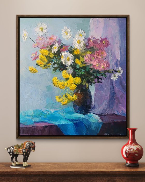 Autumn Flowers In A Vase