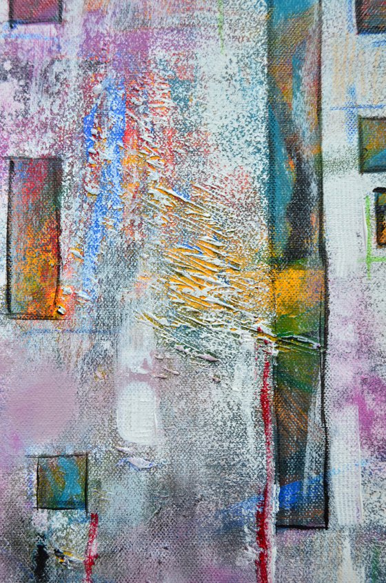 Tetris - Large Original Abstract Art on Canvas Ready To Hang