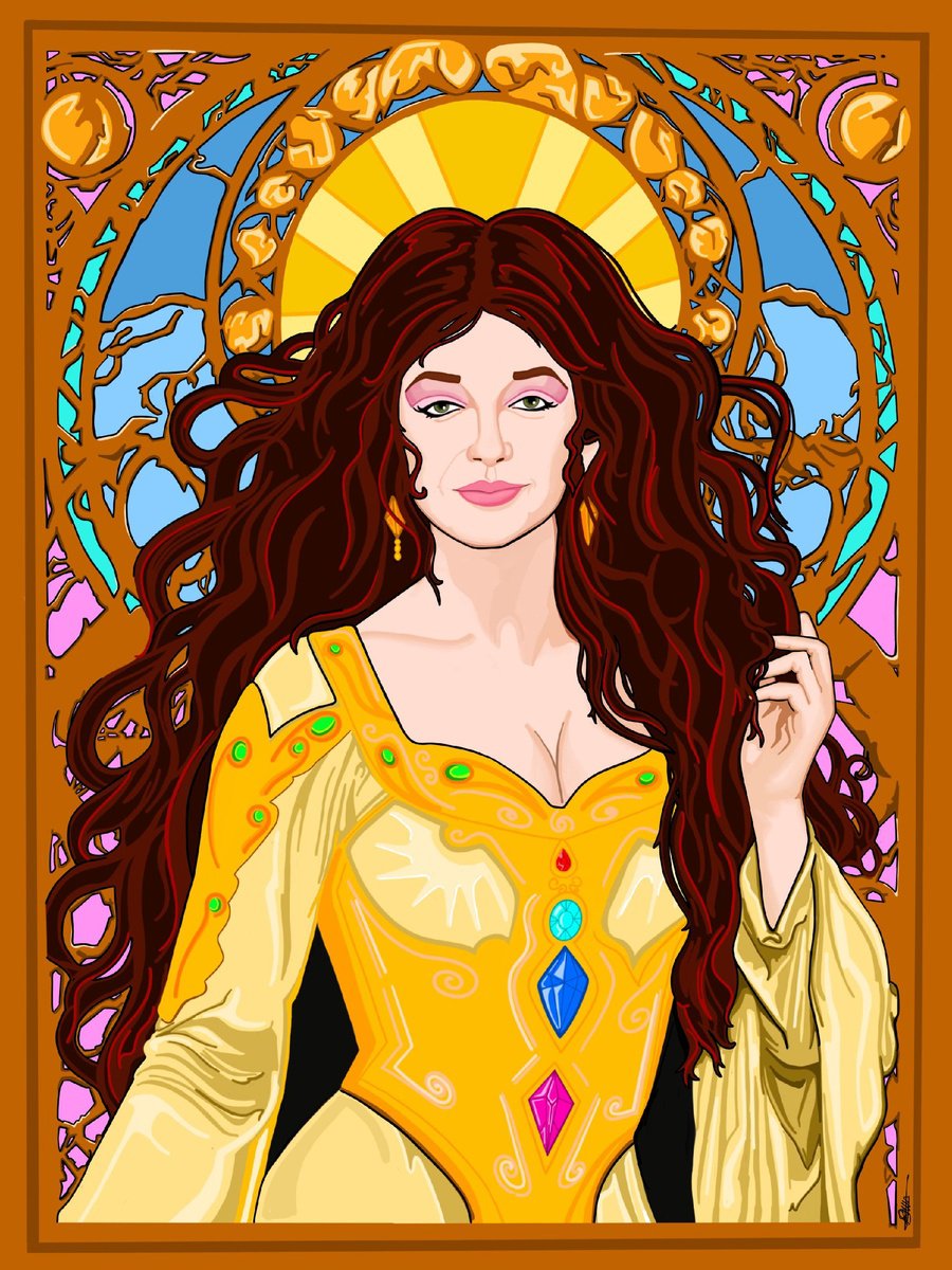 Art Nouveau Kate Bush by Sid Spencer