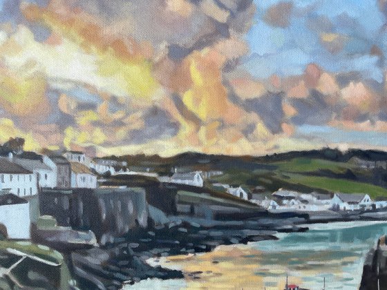 Sunset Over Coverack Harbour